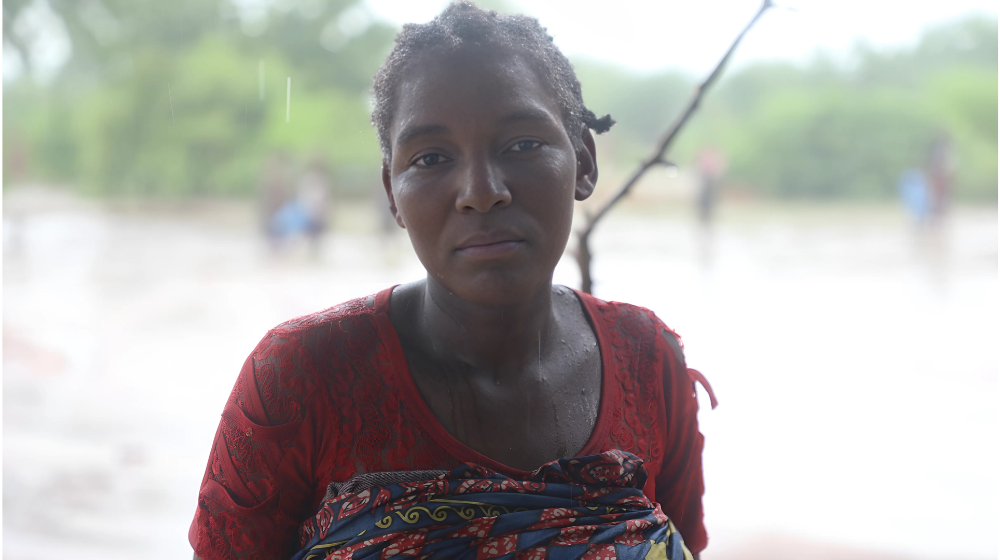 During the day, when classrooms are filled with learners, Naomi and her family are left exposed, with nowhere to seek cover—especially when it rains. ©UNFPA/Joseph Scott