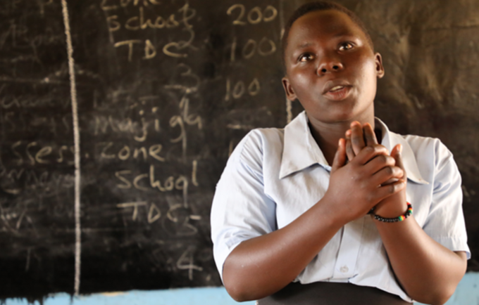 Eunice who married at 17, is now back in school after quitting marriage ©UNFPA