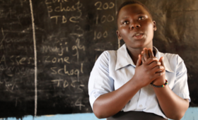 Eunice who married at 17, is now back in school after quitting marriage ©UNFPA