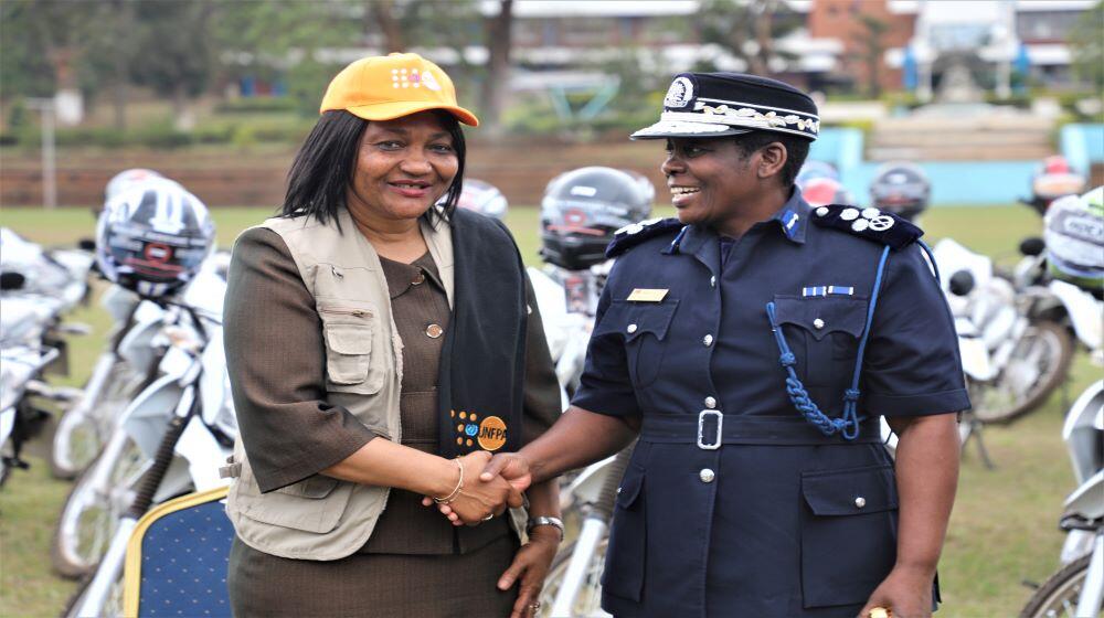 The motorbikes will help the police reach hard to reach areas with GBV services