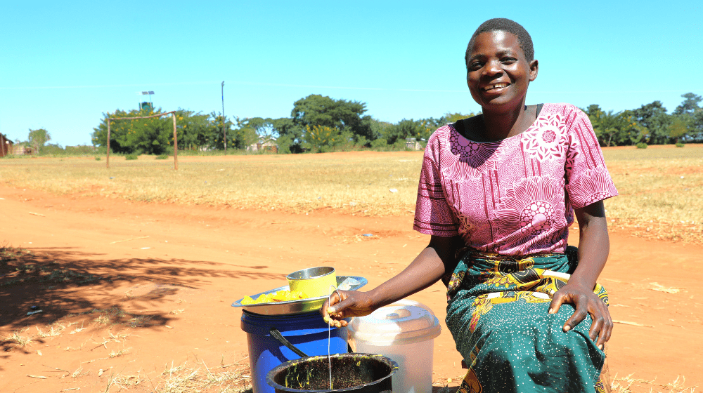 Colleta is now running a small business that has helped her support her family ©UNFPA/2024/Joseph Scott