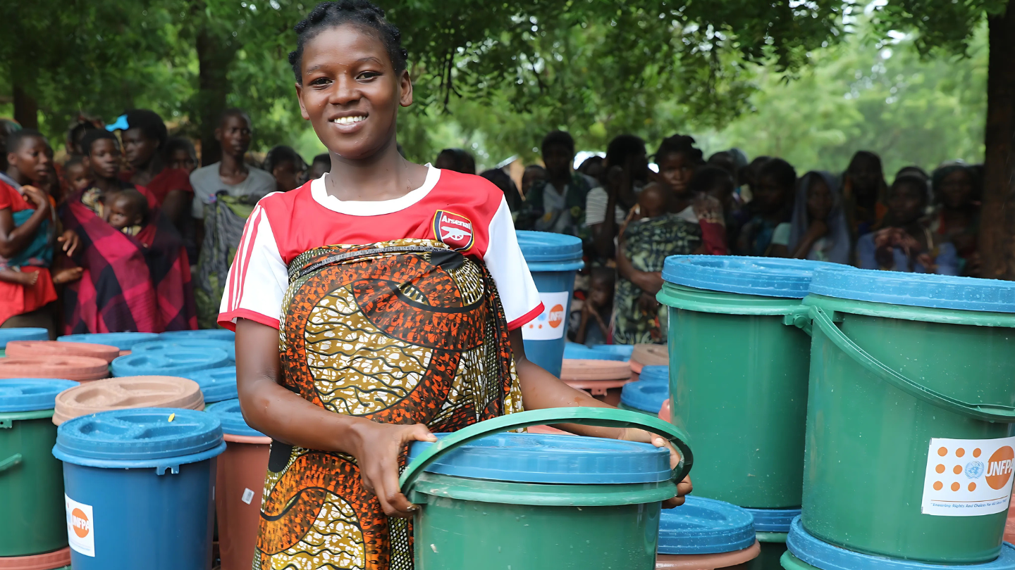 Zaina has found a new home at Nyamithuthu settlement after escaping violent demonstrations in Mozambique. ©UNFPA/Joseph Scott