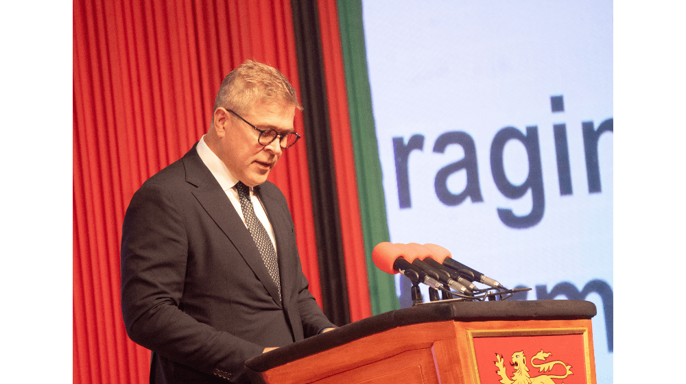 The Prime Minister of Iceland Mr. Bjarni Benediktsson says partnership with UNFPA is improving maternal health in Malawi ©UNFPA/