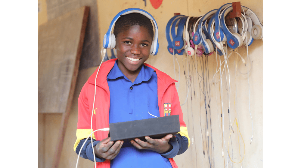 Bashil Dausi, 12, eagerly attends every session of the CSE digital app, captivated by its engaging video tutorials ©UNFPA/Malawi